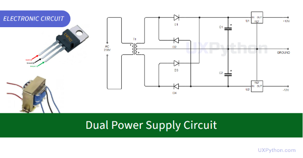 Dual Power Supply Circuit with +12V and -12V